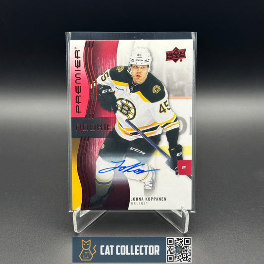 2023-24 UD Premier JOONA KOPPANEN #108 Rookie RC Auto - Boston Bruins