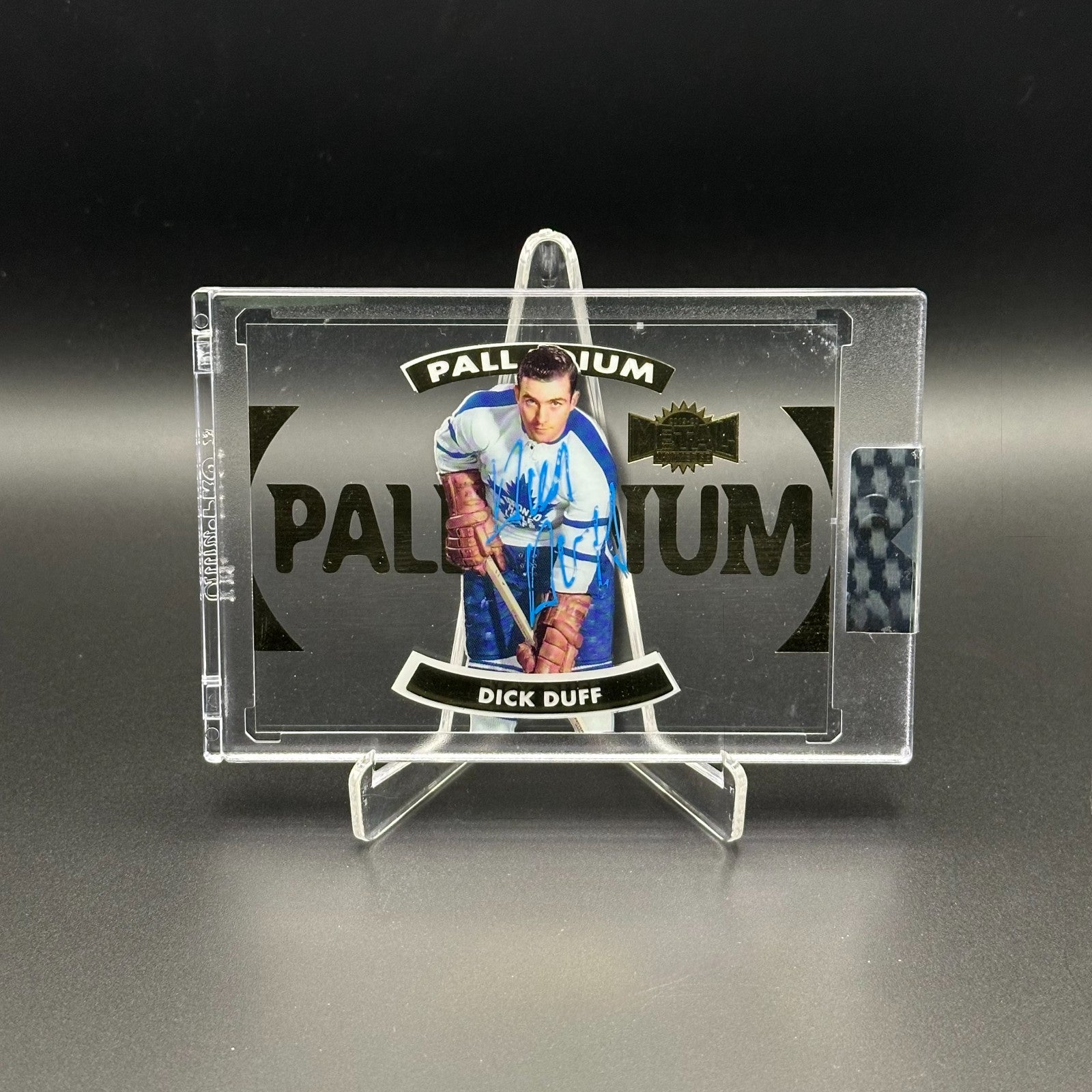 2019-20 UD Clear cut DICK DUFF #T-DD Palladium AUTO HOF - Toronto Maple Leafs