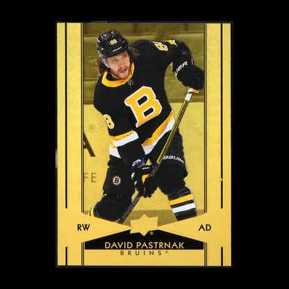 2021-22 UD Tim Hortons DAVID PASTRNAK #G-11 Gold Etchings - Boston Bruins