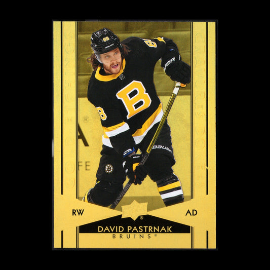 2021-22 UD Tim Hortons DAVID PASTRNAK #G-11 Gold Etchings - Boston Bruins
