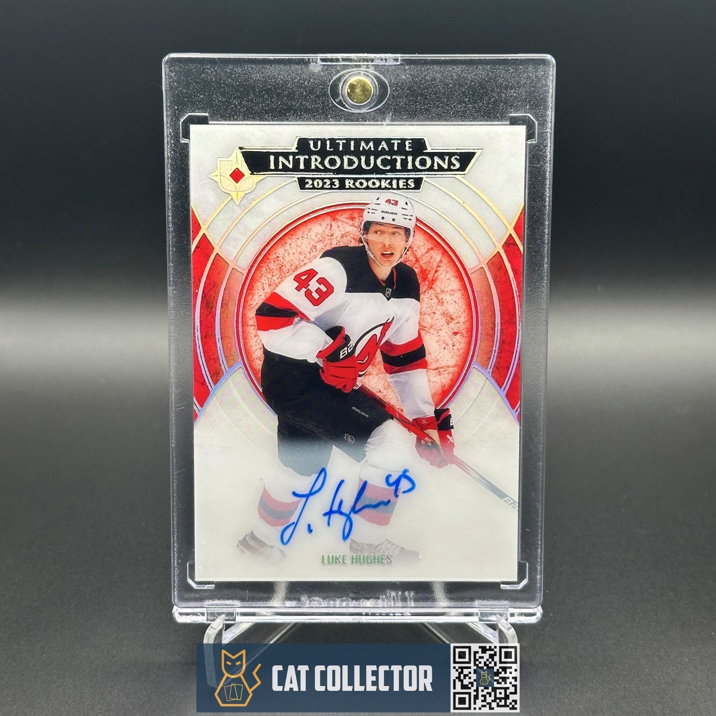 2023-24 UD Ultimate Collection LUKE HUGHES #UI-90 Introductions Auto SSP Rookie