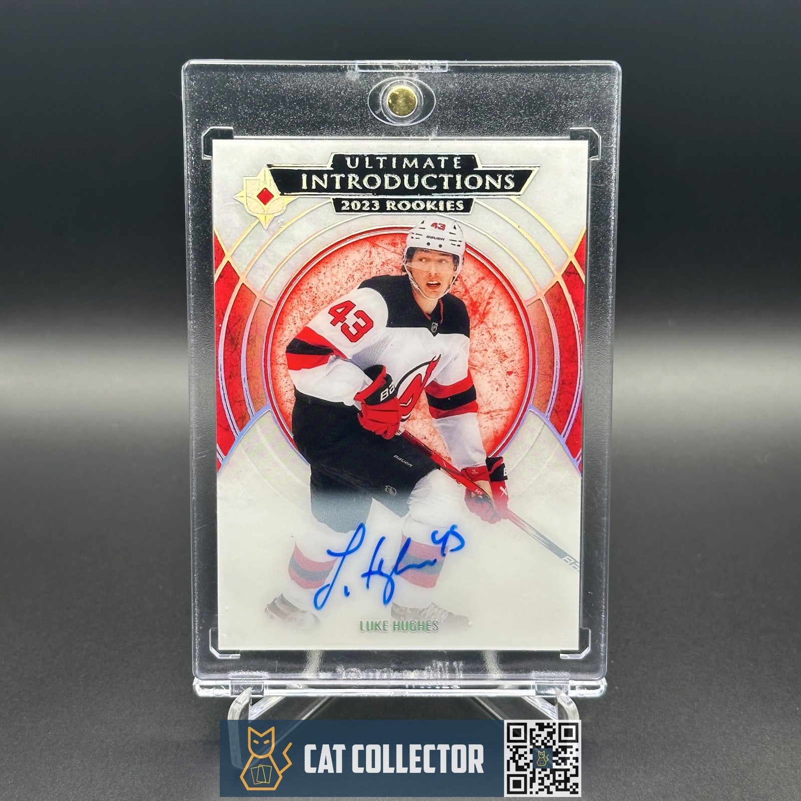 2023-24 UD Ultimate Collection LUKE HUGHES #UI-90 Introductions Auto SSP Rookie