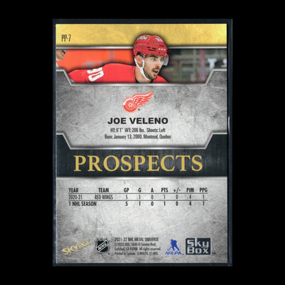2021-22 SkyBox Metal Universe JOE VELENO #PP-7 Premium Prospects Rookie RC