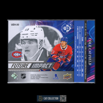 2024-25 UD Extended series COLE CAUFIELD #UD3-20 Future Impact
