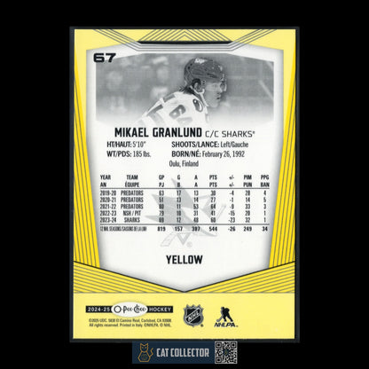 2024-25 O-Pee-Chee MICHAEL GRANLUND #67 Yellow border - San Jose Sharks