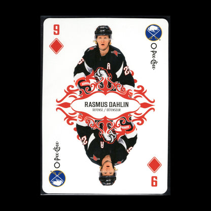 2023-24 O-Pee-Chee RASMUS DAHLIN #9-DIAMONDS Playing Cards - Buffalo Sabres