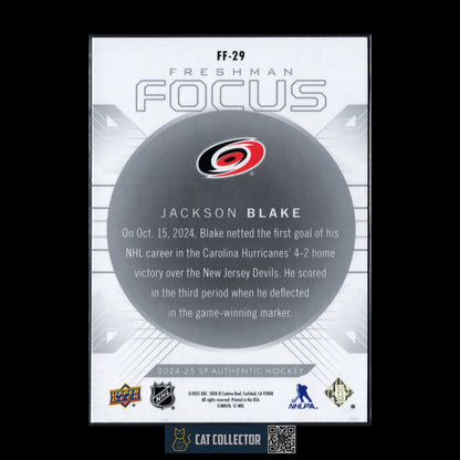 2024-25 UD SP Authentic JACKSON BLAKE #FF-29 Freshman Focus