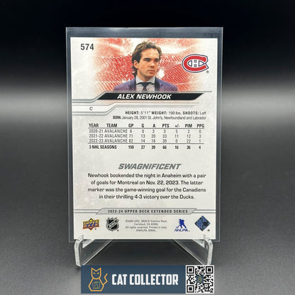 2023-24 UD Extended Series ALEX NEWHOOK #574 Swagnificient - Montreal Canadiens