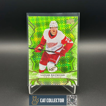2022-23 UD Ice LUCAS RAYMOND #23 Green - Detroit Red Wings