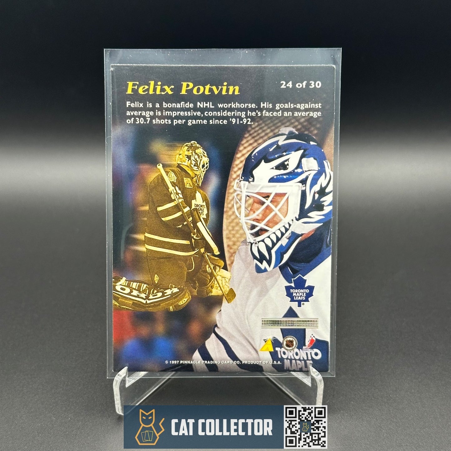 1996-97 Pinnacle Mint Collection FELIX POTVIN #24 Bronze - Toronto Maple Leafs