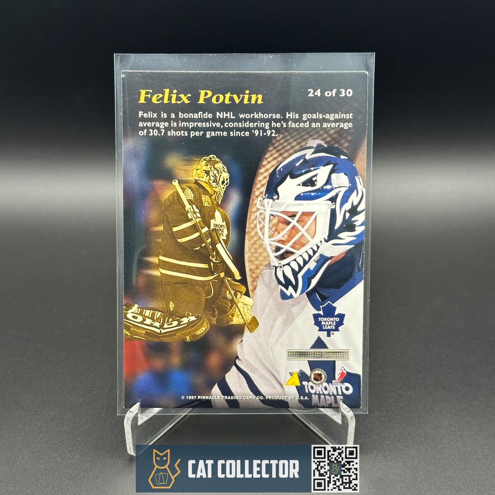1996-97 Pinnacle Mint Collection FELIX POTVIN #24 Bronze - Toronto Maple Leafs