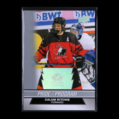 2023 Upper Deck Team Canada Juniors CALUM RITCHIE #95 Pride of the program