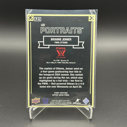 2024-25 UD PWHL BRIANNE JENNER #P-6 UD Portraits - 1st EDITION!