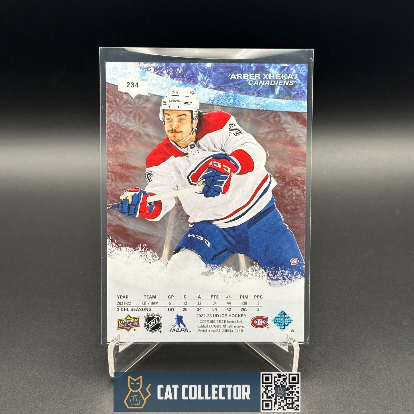 2022-23 UD Ice ARBER XHEKAJ #234 Ice Premieres Red Parallel Rookie RC /299