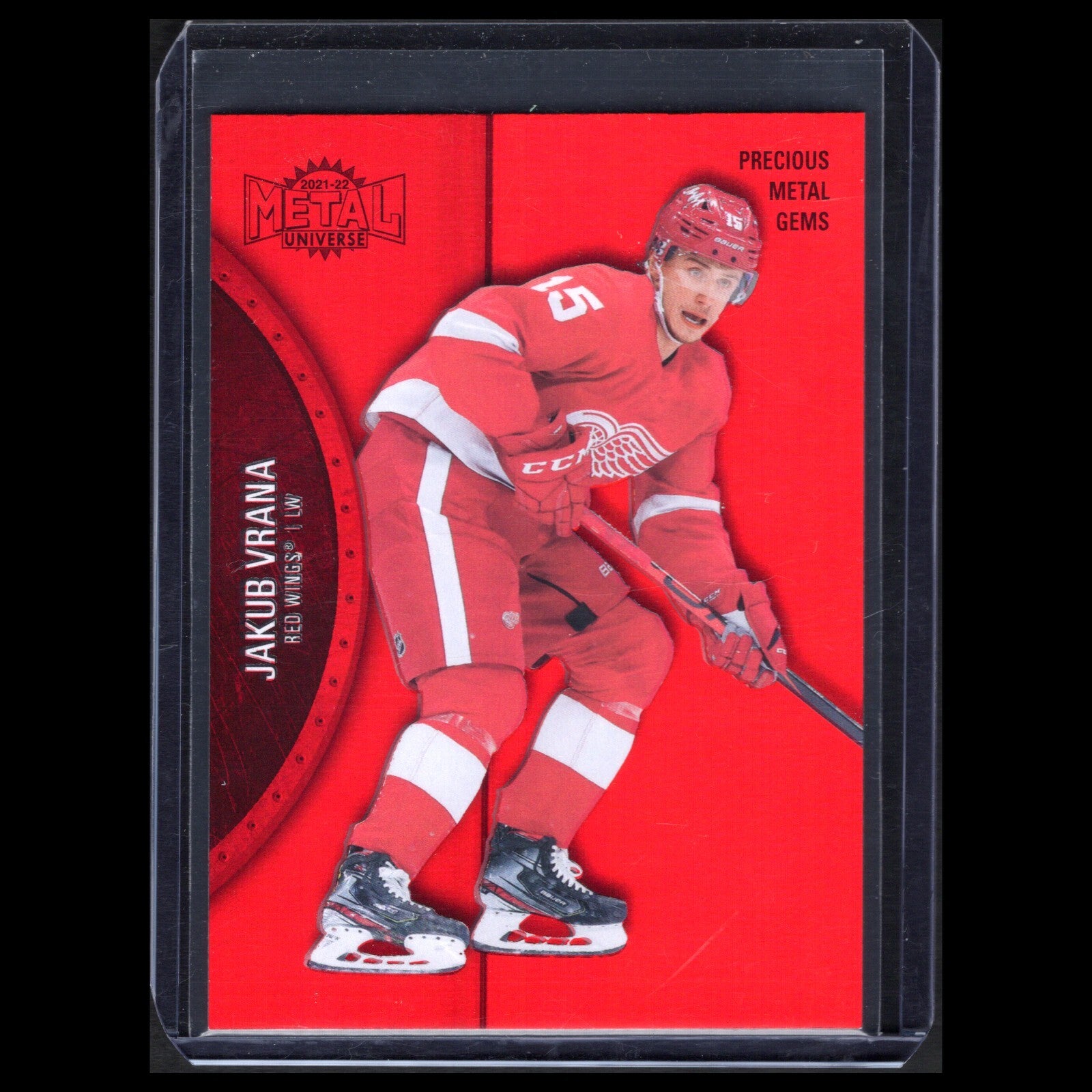 2021-22 SkyBox Metal Universe JAKUB VRANA #18 Precious Metal Gems Red 89/100
