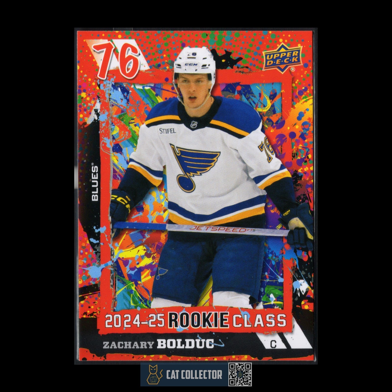 2024-25 UD Series 1 ZACHARY BOLDUC #RC-13 Rookie Class Red Rookie RC