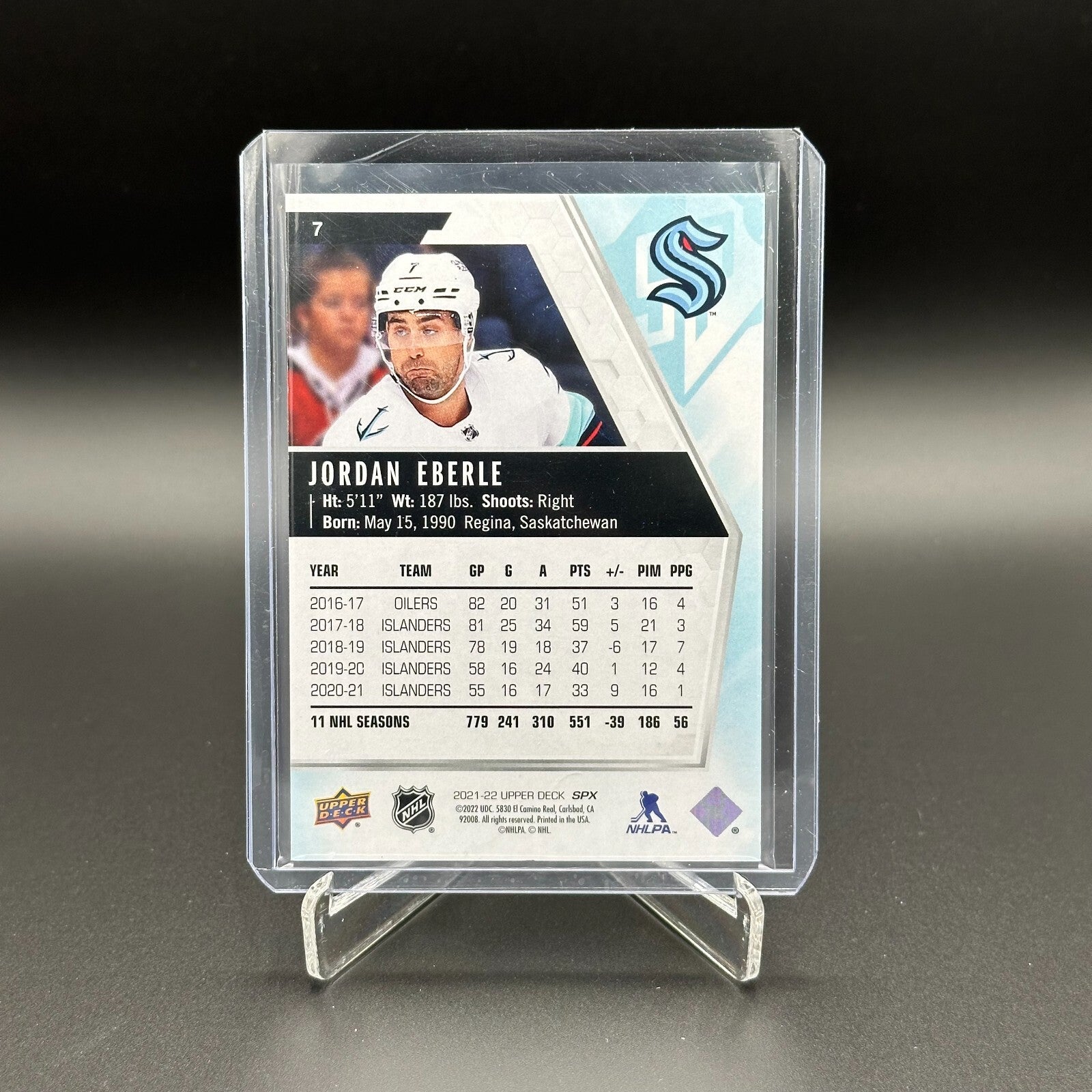 2021-22 UD SPx JORDAN EBERLE #7 131/299 - Seattle Kraken