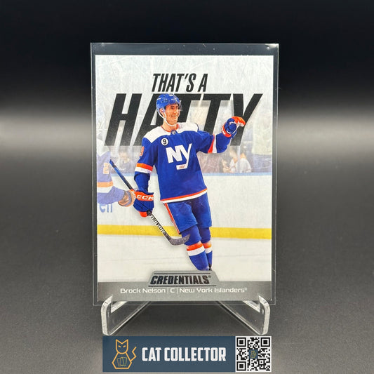 2024-25 UD Credentials BROCK NELSON #TH-BN That's a Hatty - New York Islanders