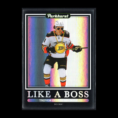 2023-24 UD Parkhurst Champions TREVOR ZEGRAS #LB-25 Like A Boss - Anaheim Ducks
