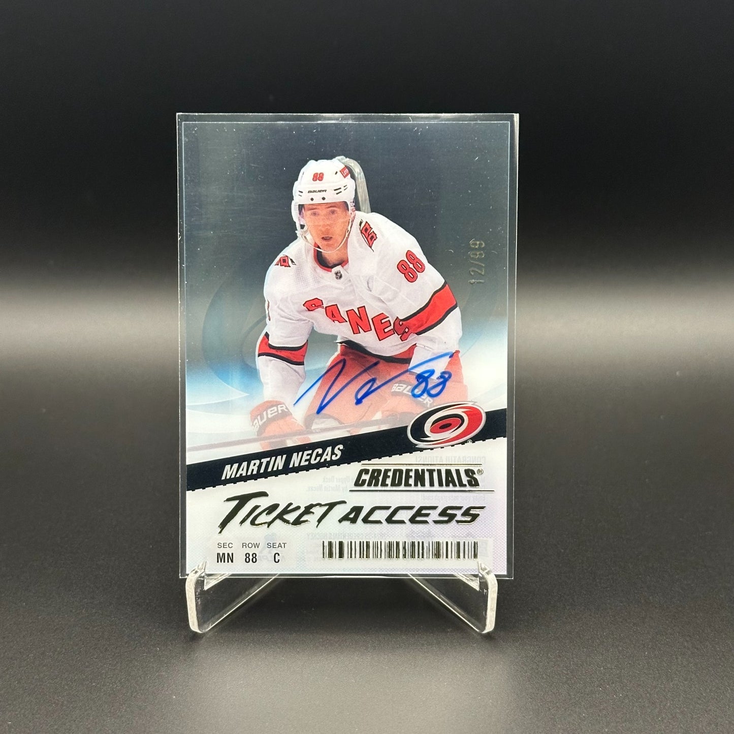 2024-25 UD Credentials MARTIN NECAS #TA-MN Ticket Access Autograph /99