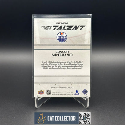 2024-25 UD Credentials CONNOR MCDAVID #FRT-CM Front Row Talent - Edmonton Oilers
