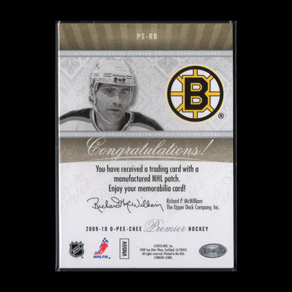 2009-10 O-Pee-Chee Premier RAY BOURQUE #PS-RB Premier Stichings /199