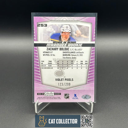 2024-25 O-Pee-Chee Platinum ZACHARY BOLDUC #253 Violet Pixels RC Rookie /299