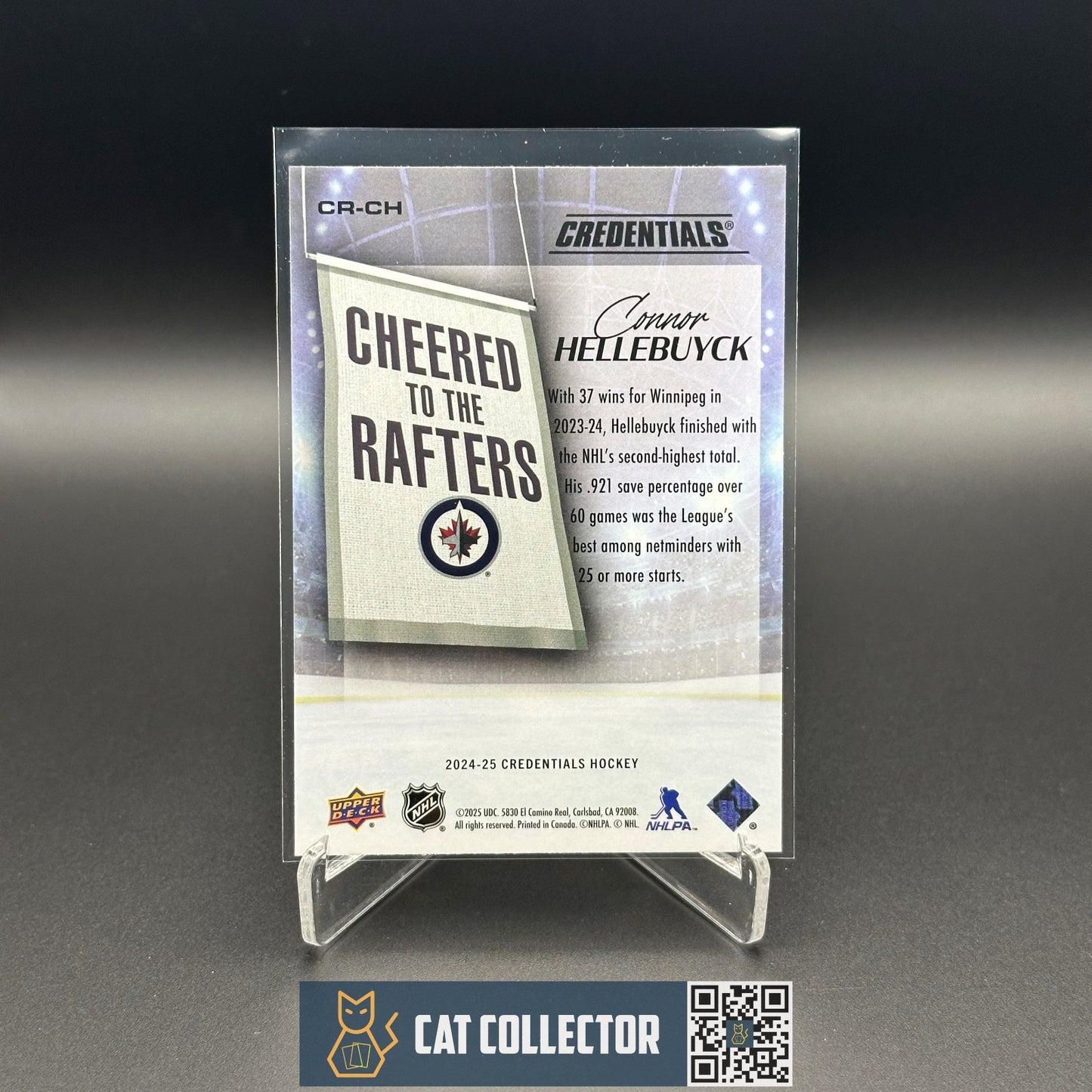 2024-25 UD Credentials CONNOR HELLEBUYCK #CR-CH Cheered to the Rafters