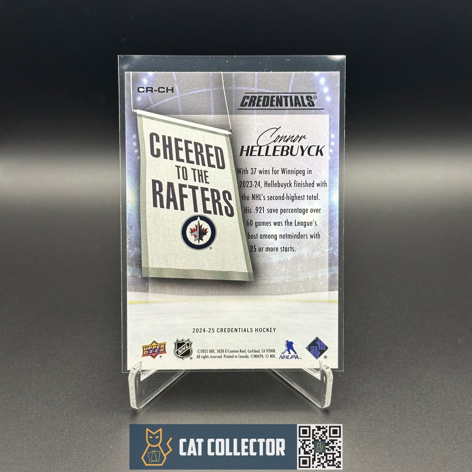 2024-25 UD Credentials CONNOR HELLEBUYCK #CR-CH Cheered to the Rafters