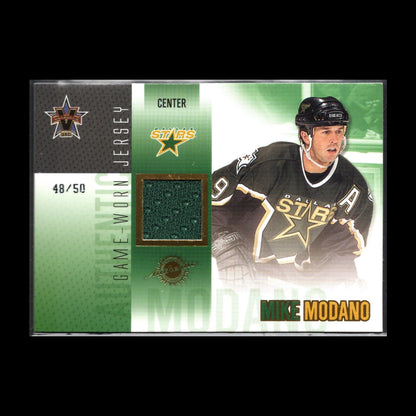 2002-03 Pacific Vanguard MIKE MODANO #15 Authentic Game-Worn Jersey 48/50