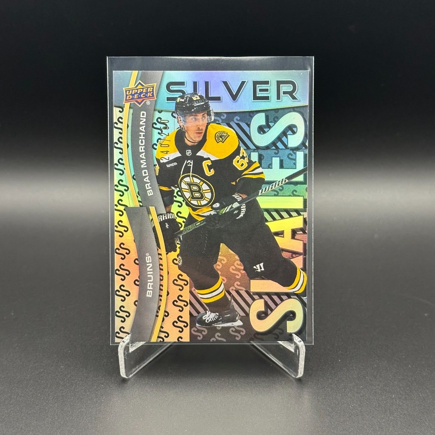 2024-25 UD Extended series BRAD MARCHAND #SS-26 Silver Skates Gold /250