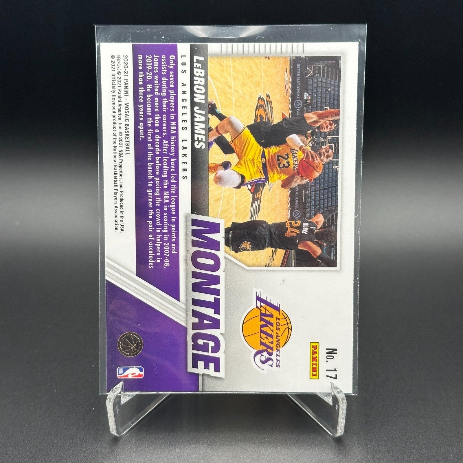 2020-21 Panini Mosaic LEBRON JAMES #17 Montage - Los Angeles Lakers