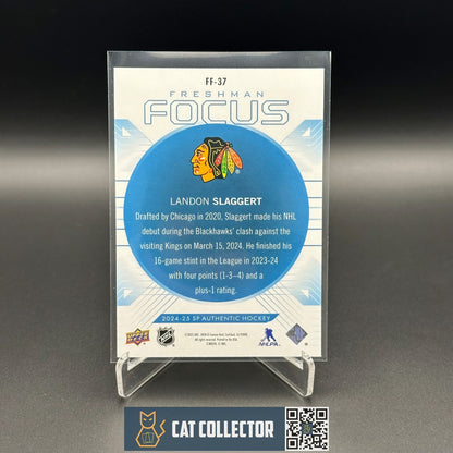 2024-25 UD SP Authentic LANDON SLAGGERT #FF-37 Freshman Focus Blue