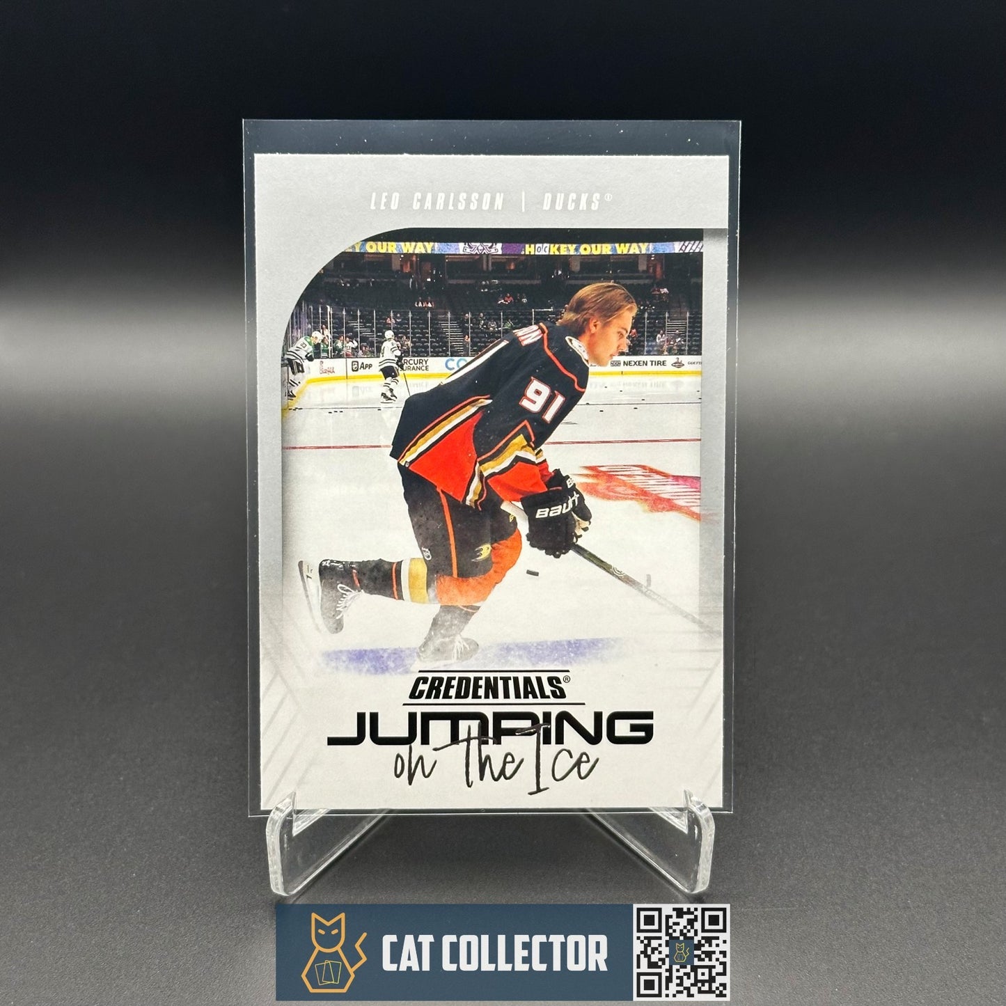 2024-25 UD Credentials LEO CARLSSON #JI-LC Jumping on the ice