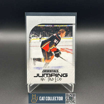 2024-25 UD Credentials LEO CARLSSON #JI-LC Jumping on the ice