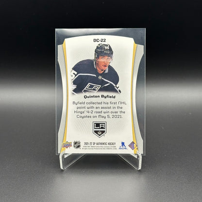 2021-22 UD SP Authentic QUINTON BYFIELD #DC-22 Die-cut Rookie RC