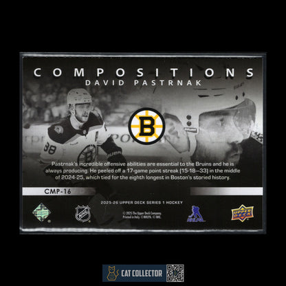 2025-26 UD Series 1 DAVID PASTRNAK #CMP-16 Compositions - Boston Bruins