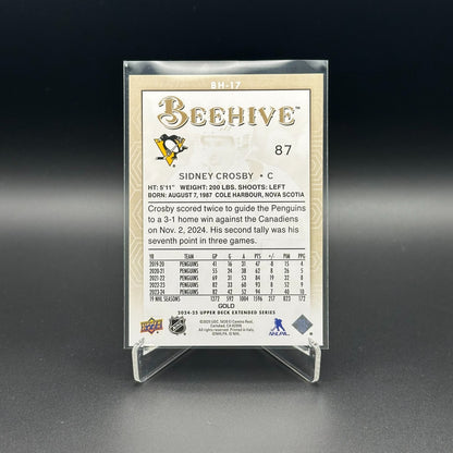 2024-25 UD Extended series SIDNEY CROSBY #BH-17 Beehive Gold