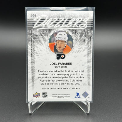 2024-25 UD Series 1 JOEL FARABEE #DZ-5 Dazzlers Green - Philadelphia Flyers