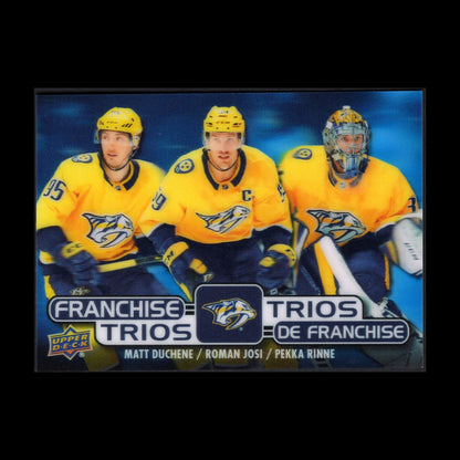 2020-21 UD TimHortons MATT DUSCHENE/ROMAN JOSI/PEKKA RINNE #T-19 Franchise Trios