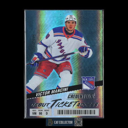 2024-25 UD Credentials VICTOR MANCINI #108 Debut Ticket Access 313/999 Rookie RC