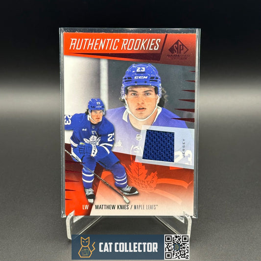 2023-24 UD SP Game Used MATTHEW KNIES #235 Jersey Rookie RC