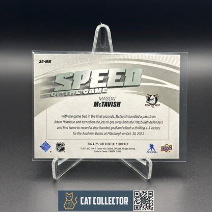 2024-25 UD Credentials MASON MCTAVISH #SG-MM Speed of the Game