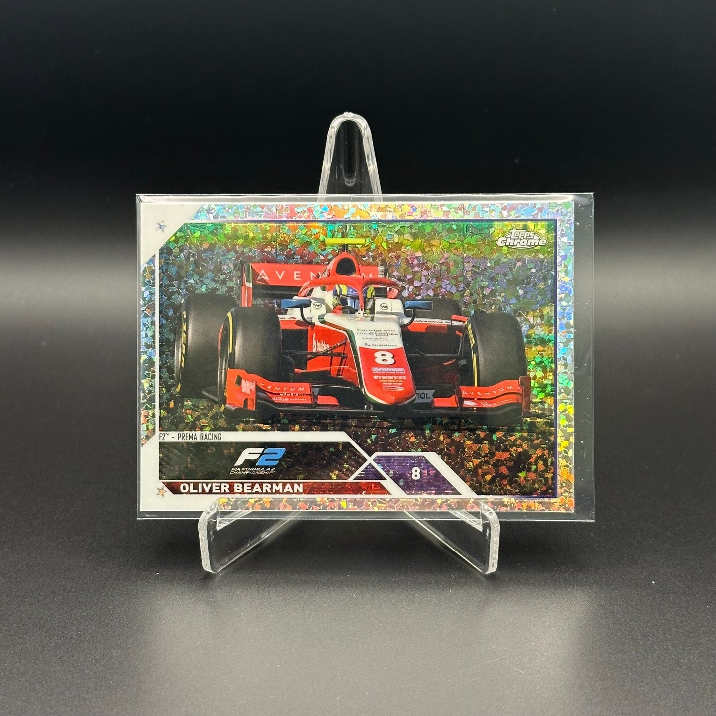 2023 Topps Chrome Formula 2 OLIVER BEARMAN #123 Mini diamond Refractor RC /299