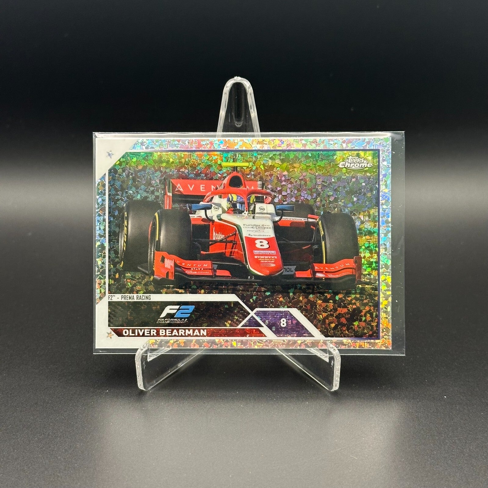 2023 Topps Chrome Formula 2 OLIVER BEARMAN #123 Mini diamond Refractor RC /299