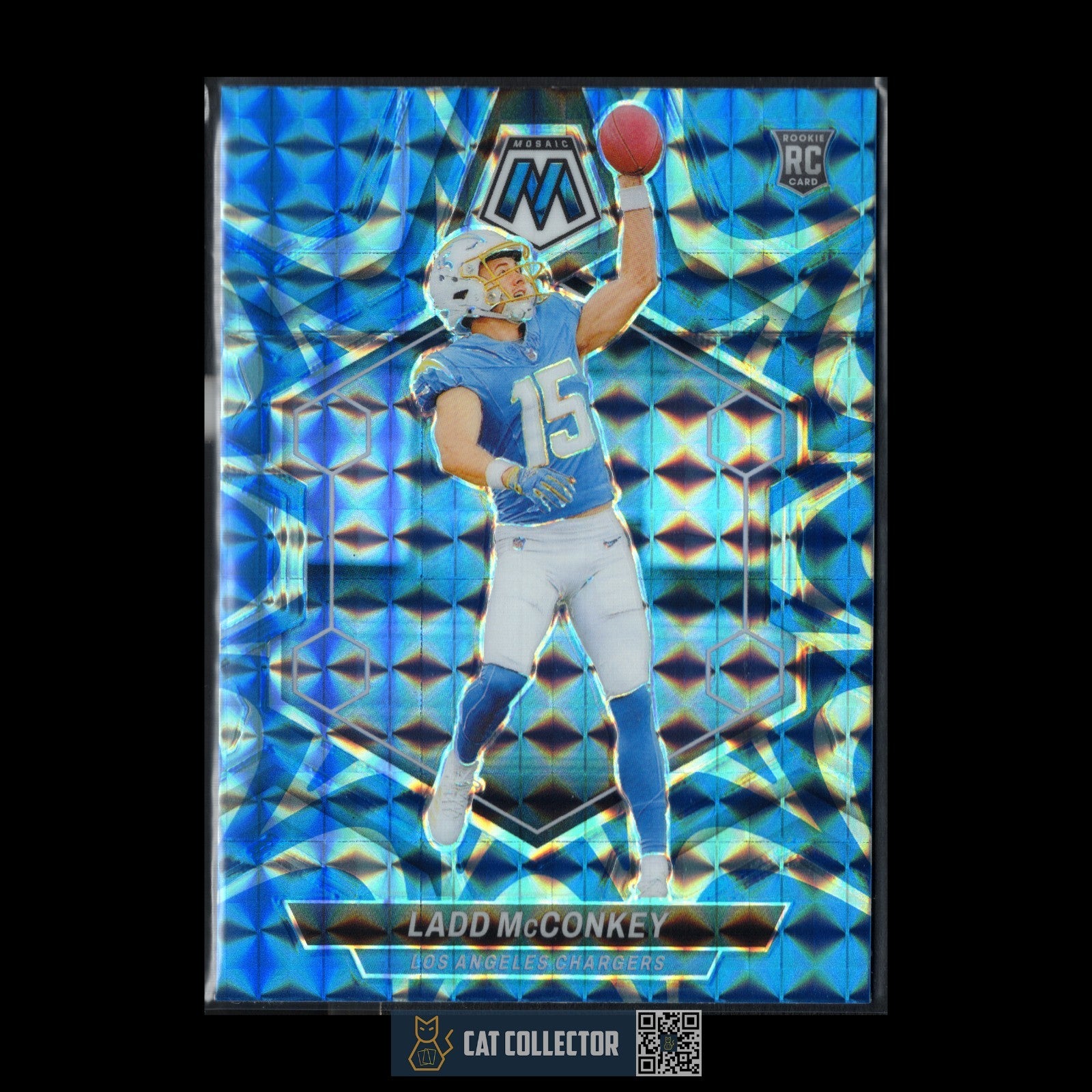 2024 Panini Mosaic LADD McCONKEY #334 Rookie RC Reactive blue Prizm