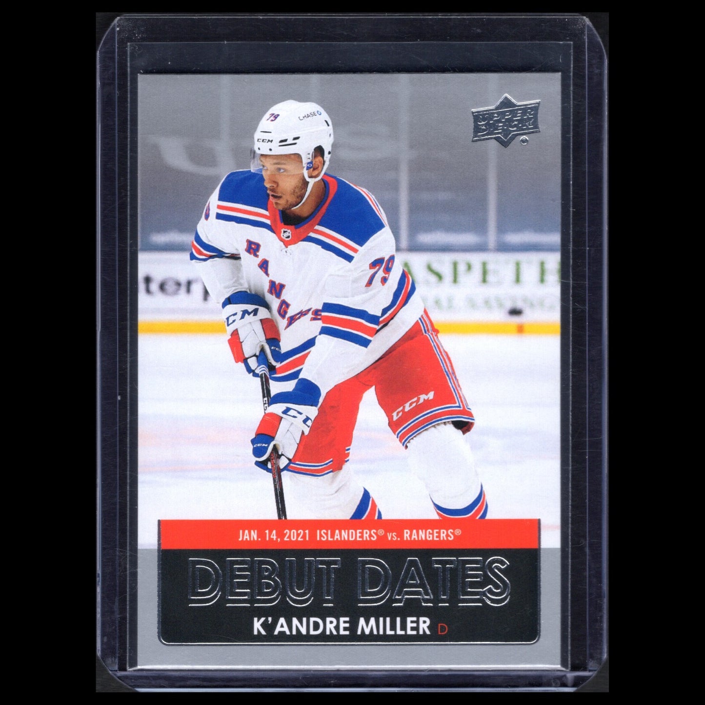 2021-22 UD Series 1 K'ANDRE MILLER #DD-6 Debut Dates Rookie - NY Rangers