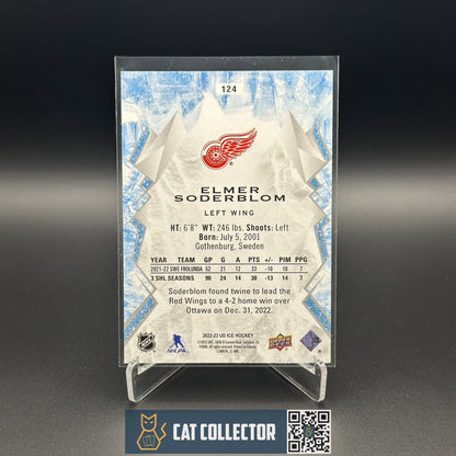 2022-23 UD Ice ELMER SODERBLOM #124 Rookie RC - Detroit Red Wings