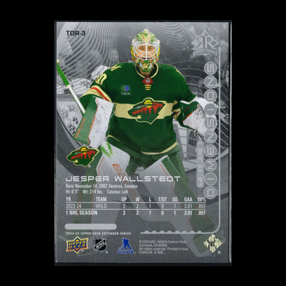 2024-25 UD Extended JESPER WALLSTEDT #TDR-3 Triple Dimensions Reflections Rookie