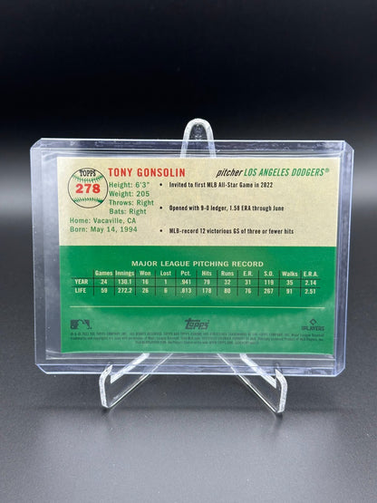 2023 Topps Chrome Platinum TONY GONSOLIN #278 Topps Refractor /499